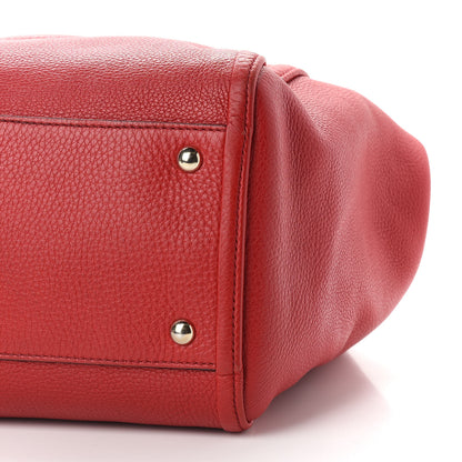 Gucci Pebbled Calfskin Medium Soho Shoulder Bag Red 8 of 14