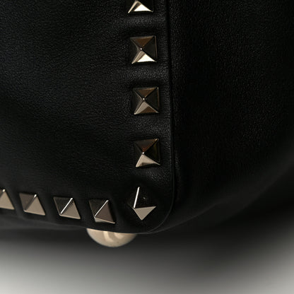Valentino Garavani Vitello Medium Rockstud Tote Black 10 of 11