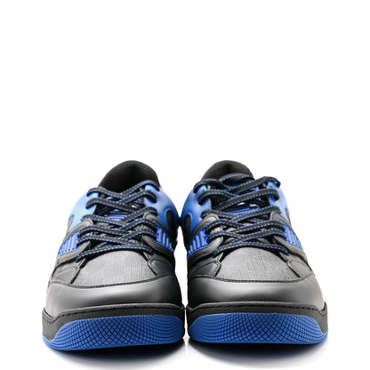 Gucci GG Supreme Monogram Demetra Mens Basket Low Top Sneakers 11.5 Blue Black 2 of 9