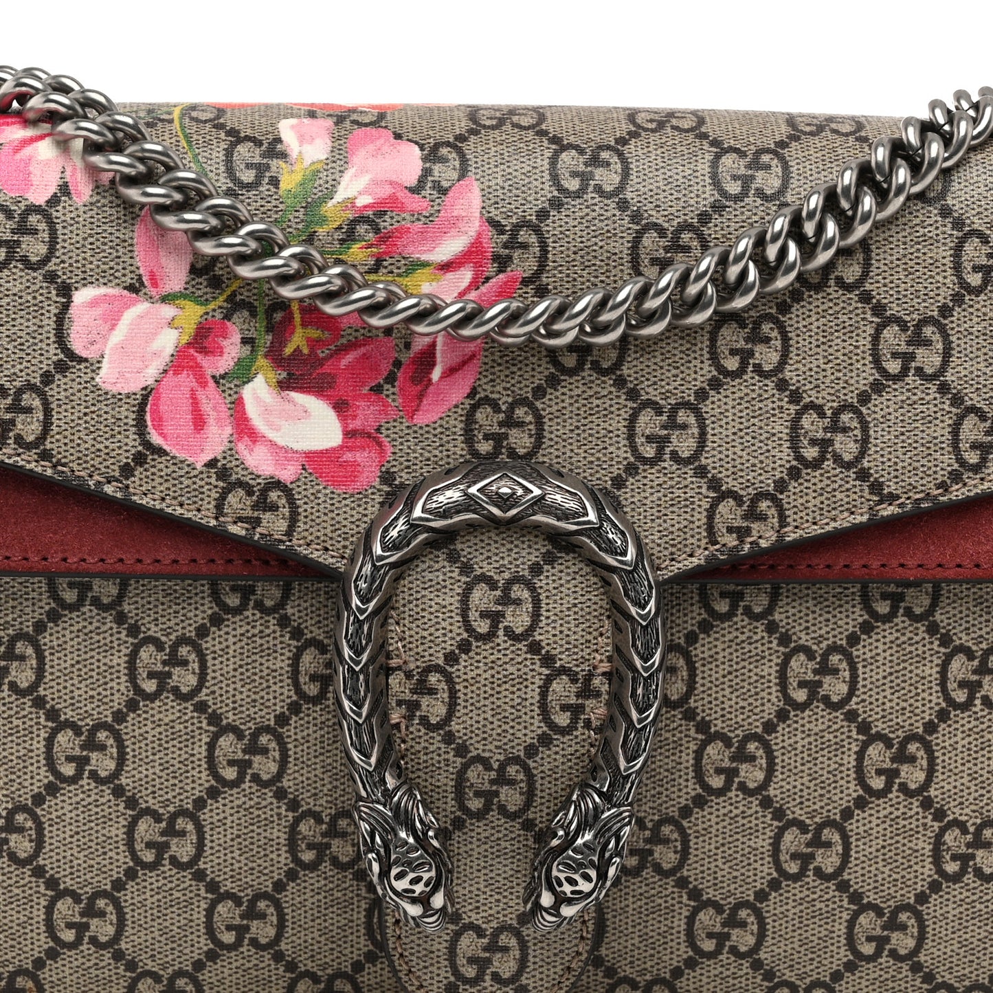 GG Supreme Monogram Blooms Small Dionysus Shoulder Bag Beige Multicolor Dry Rose