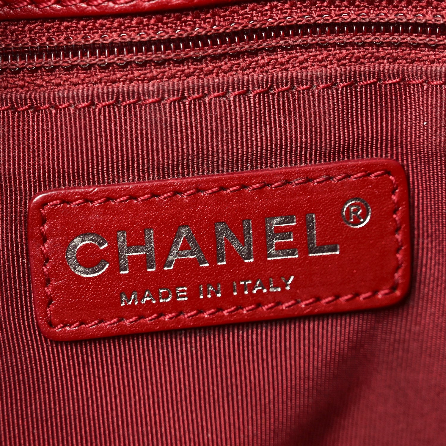 Chanel Caviar Quilted Grand Shopping Tote GST Red 5 of 9