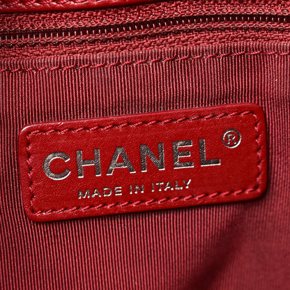 Chanel Caviar Quilted Grand Shopping Tote GST Red 5 of 9