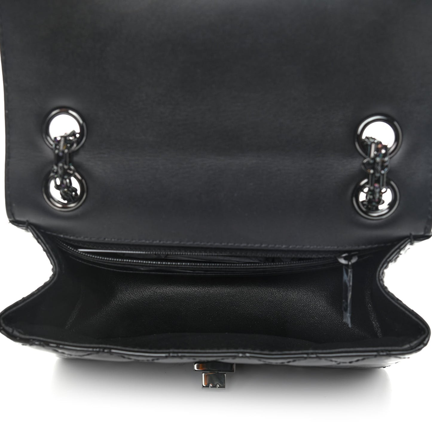 Patent Calfskin Quilted 2.55 Reissue Mini Flap So Black
