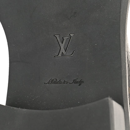 Louis Vuitton Calfskin Monogram Wonderland Flat Ranger Boots 38 Black 7 of 8