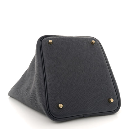 Hermes Taurillon Clemence Picotin Lock 22 MM Bleu Nuit 4 of 10