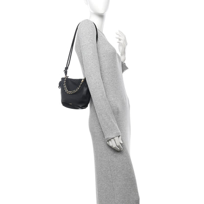 Loewe Mellow Nappa Donut Chain Mini Flamenco Knot Clutch Black 2 of 10