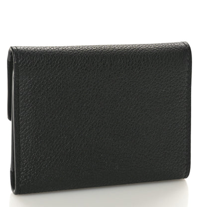 Louis Vuitton Soft Calfskin My Lockme Compact Wallet Black 3 of 7