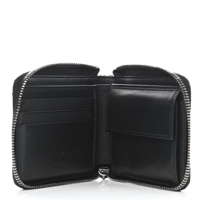 Christian Dior X KENNY SCHARF Oblique Canvas Embroidered Patches Compact Zipped Wallet Charcoal 5 of 6