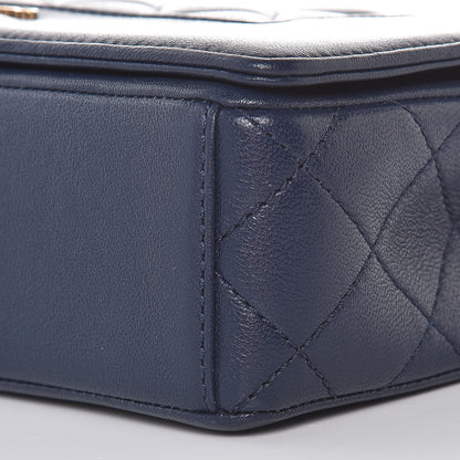 Chanel Sheepskin Quilted Small Vintage Mademoiselle Flap Navy 9 of 10