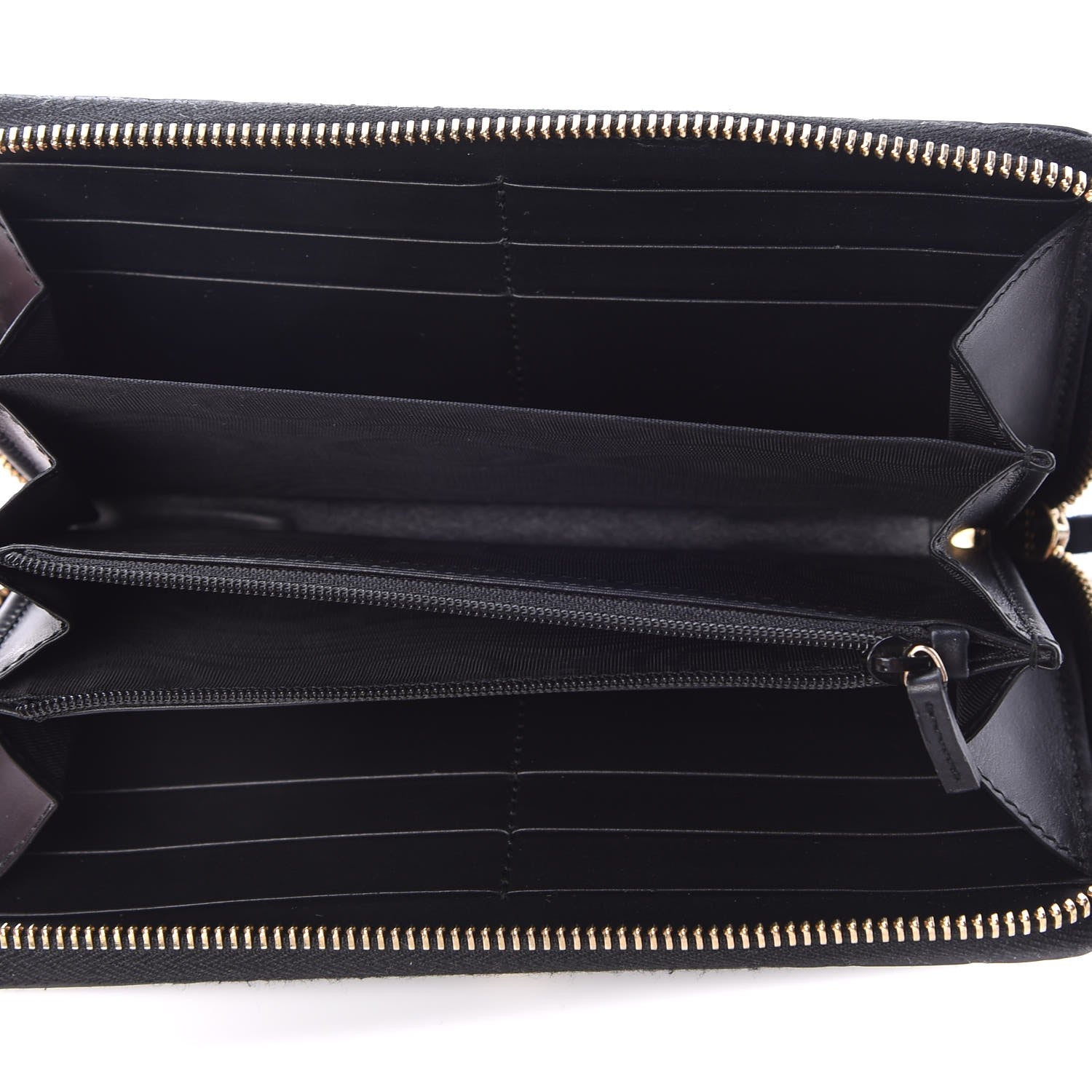 Gucci Guccissima Bow Zip Around Wallet Black 5 of 10