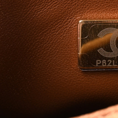 Chanel Suede Calfskin Small Souplissimo Maxi Flap Camel 7 of 10
