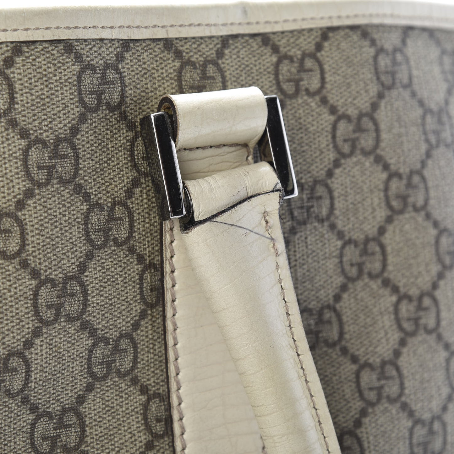 GG Plus Monogram Medium Joy Tote Off White