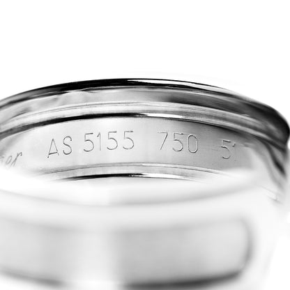 Cartier 18K White Gold 6.5mm C De Ring 51 5.75 5 of 5