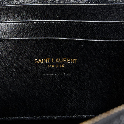 Saint Laurent Grain De Poudre Matelasse Monogram Mini Lou Camera Bag Black 6 of 12