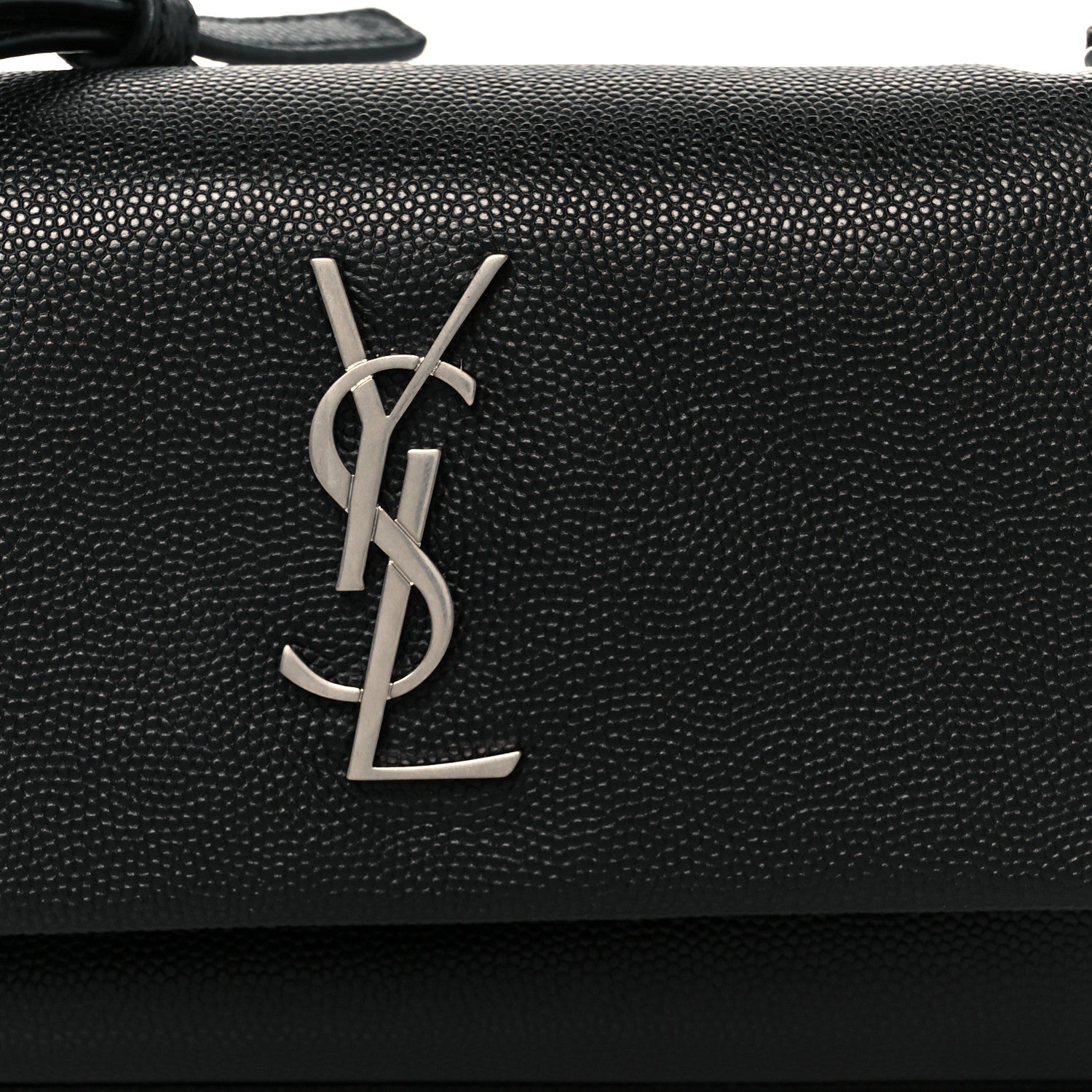 Saint Laurent Grain De Poudre Monogram Toy West Hollywood Fold-Over Bag Black 9 of 12