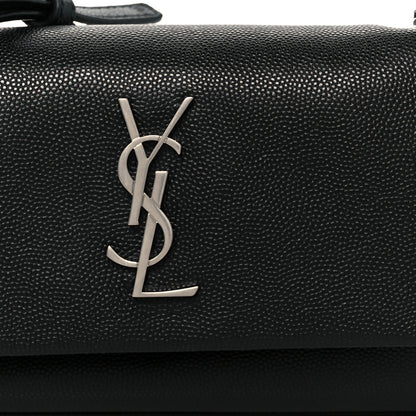 Saint Laurent Grain De Poudre Monogram Toy West Hollywood Fold-Over Bag Black 9 of 12