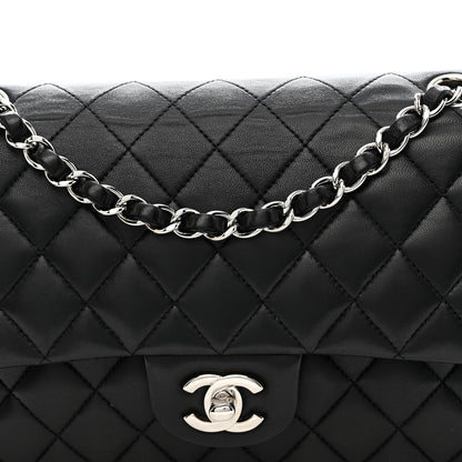Chanel Lambskin Quilted Medium Double Flap Black 8 of 13