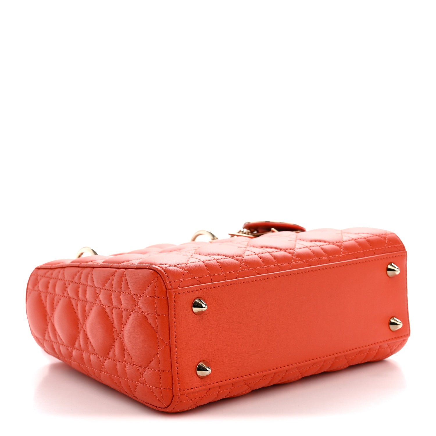 Christian Dior Lambskin Cannage Small My ABCDior Lady Dior Orange 4 of 10
