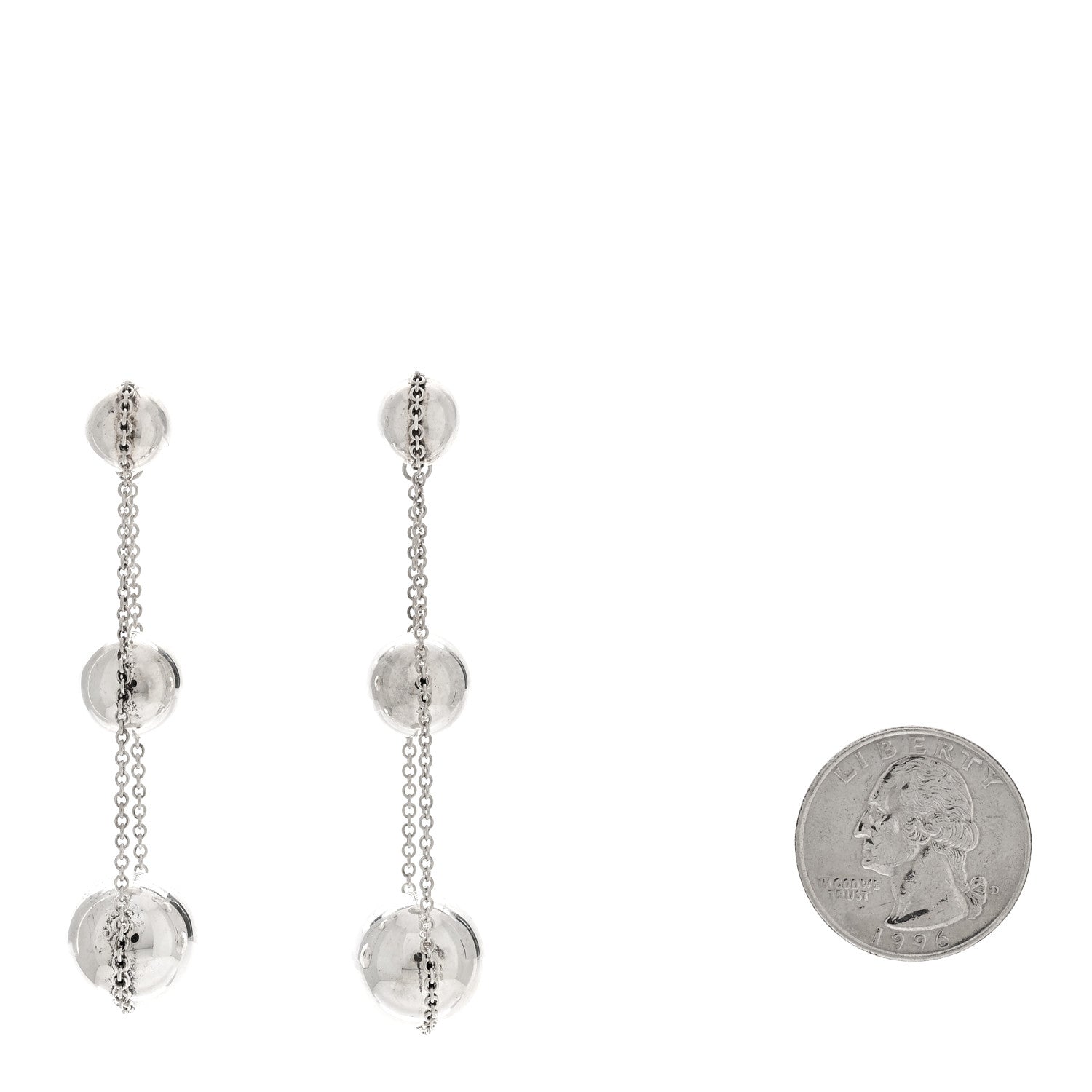 Tiffany Sterling Silver HardWear Triple Drop Earrings 2 of 4