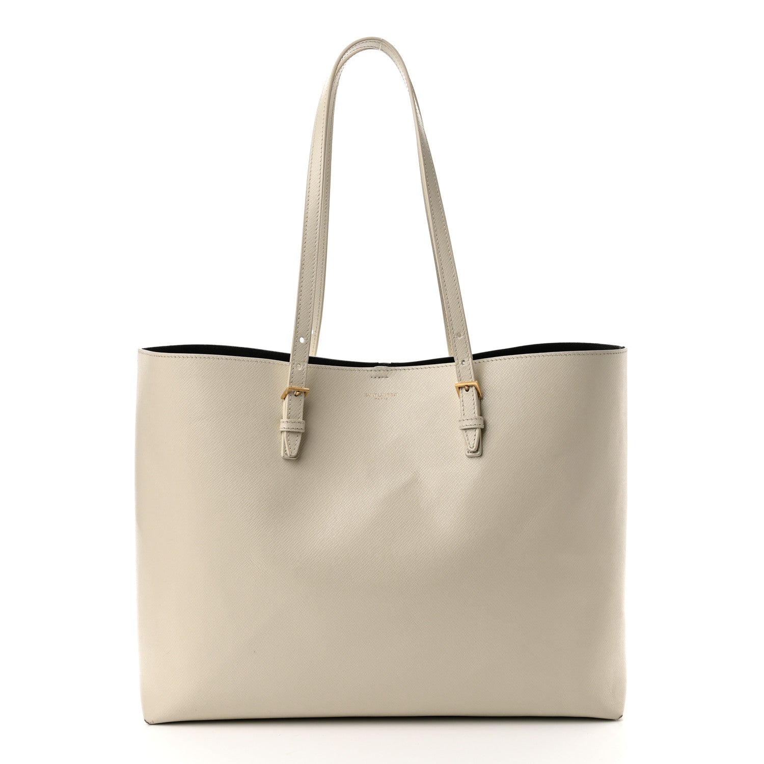 Saint Laurent Grained Calfskin Large Shopping Tote Vintage Black 3 of 11