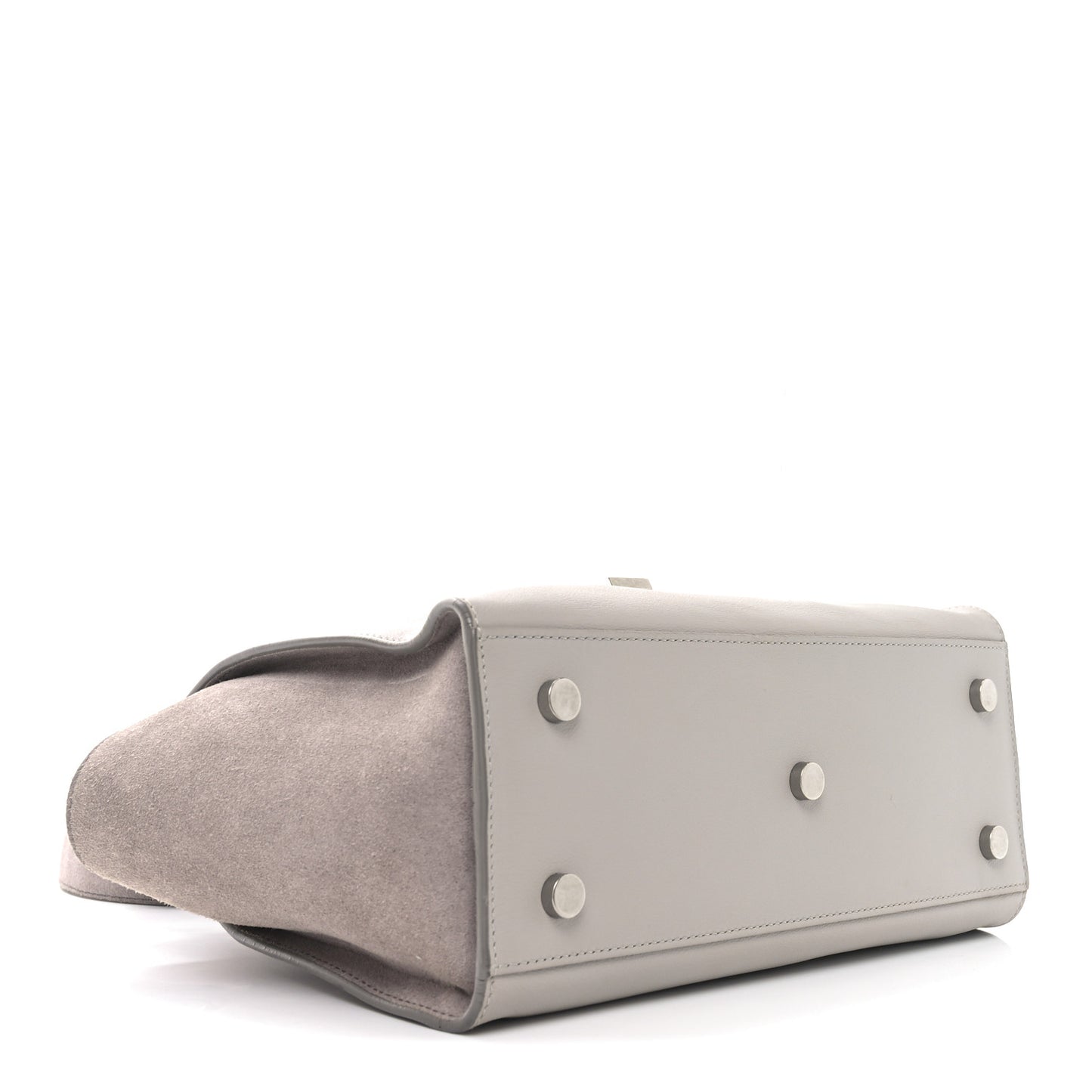Calfskin Suede Baby Monogram Downtown Cabas Grey