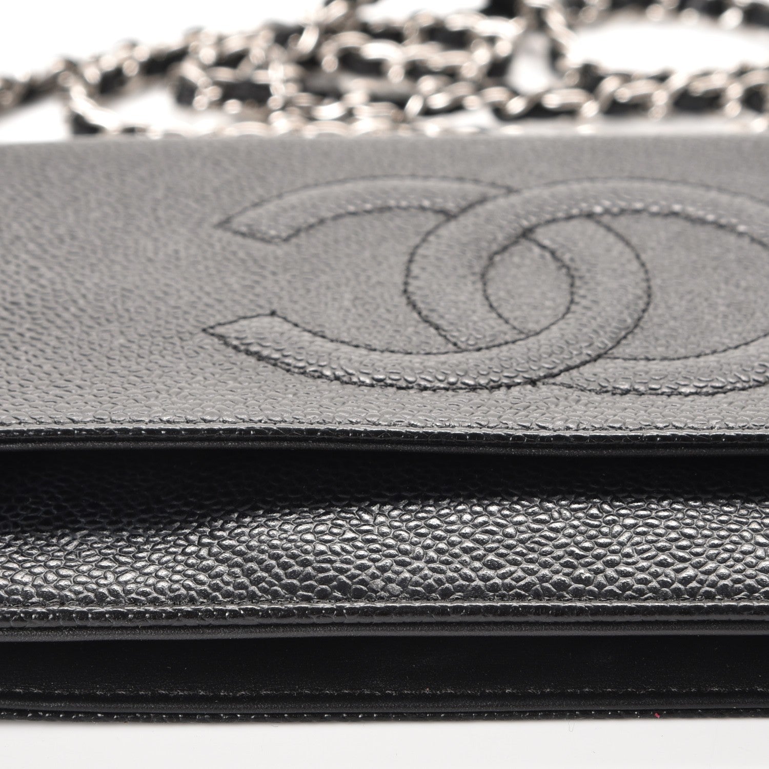 Chanel Caviar Timeless CC Wallet On Chain WOC Black 12 of 12