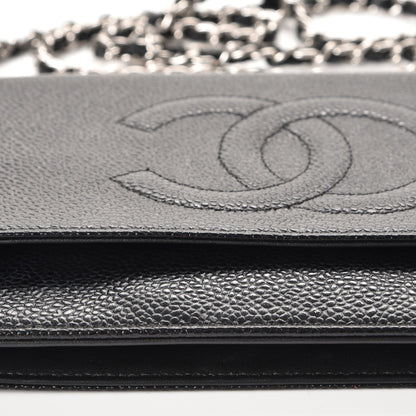 Chanel Caviar Timeless CC Wallet On Chain WOC Black 12 of 12