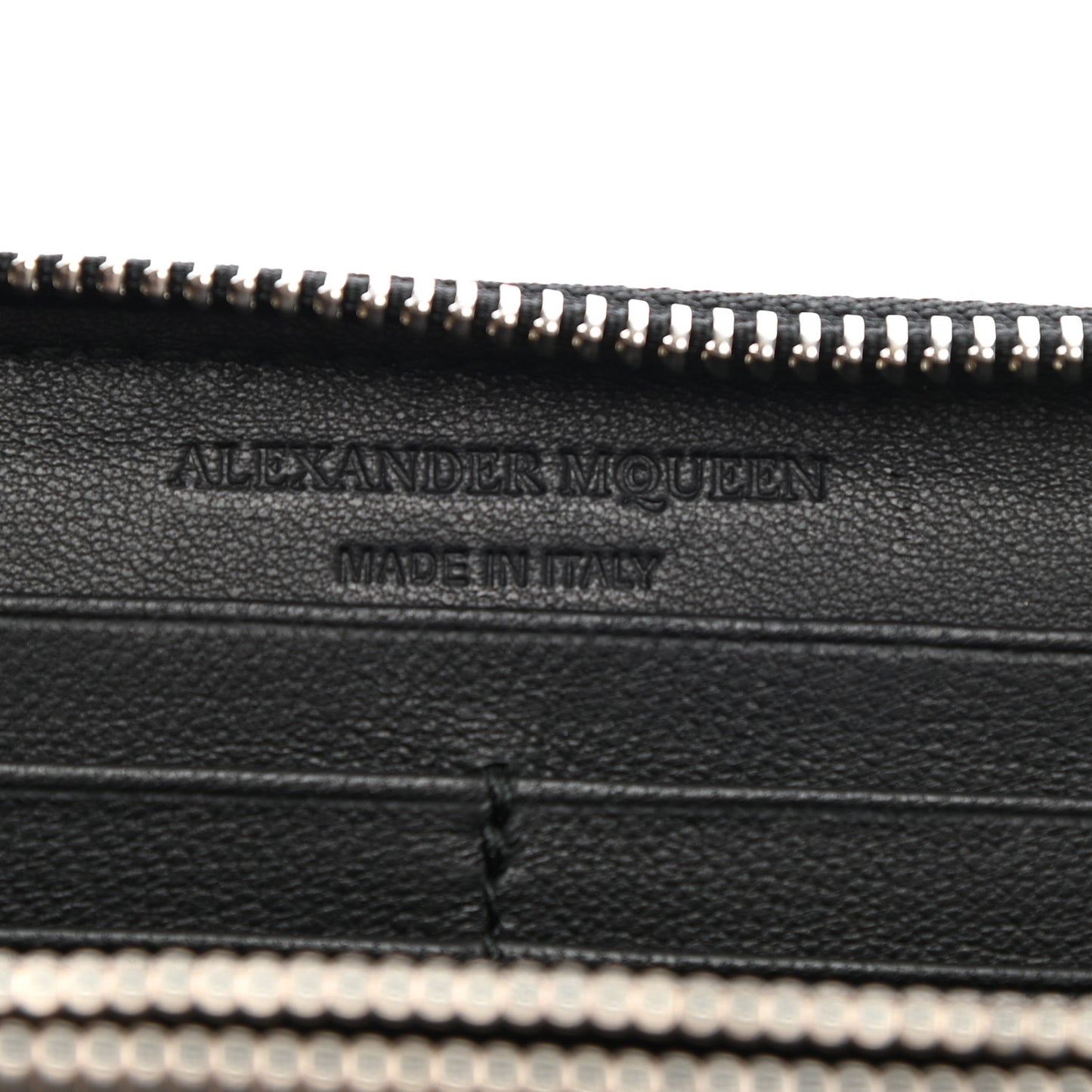 Calfskin Lizard Embossed Skull Continental Zip Wallet Black