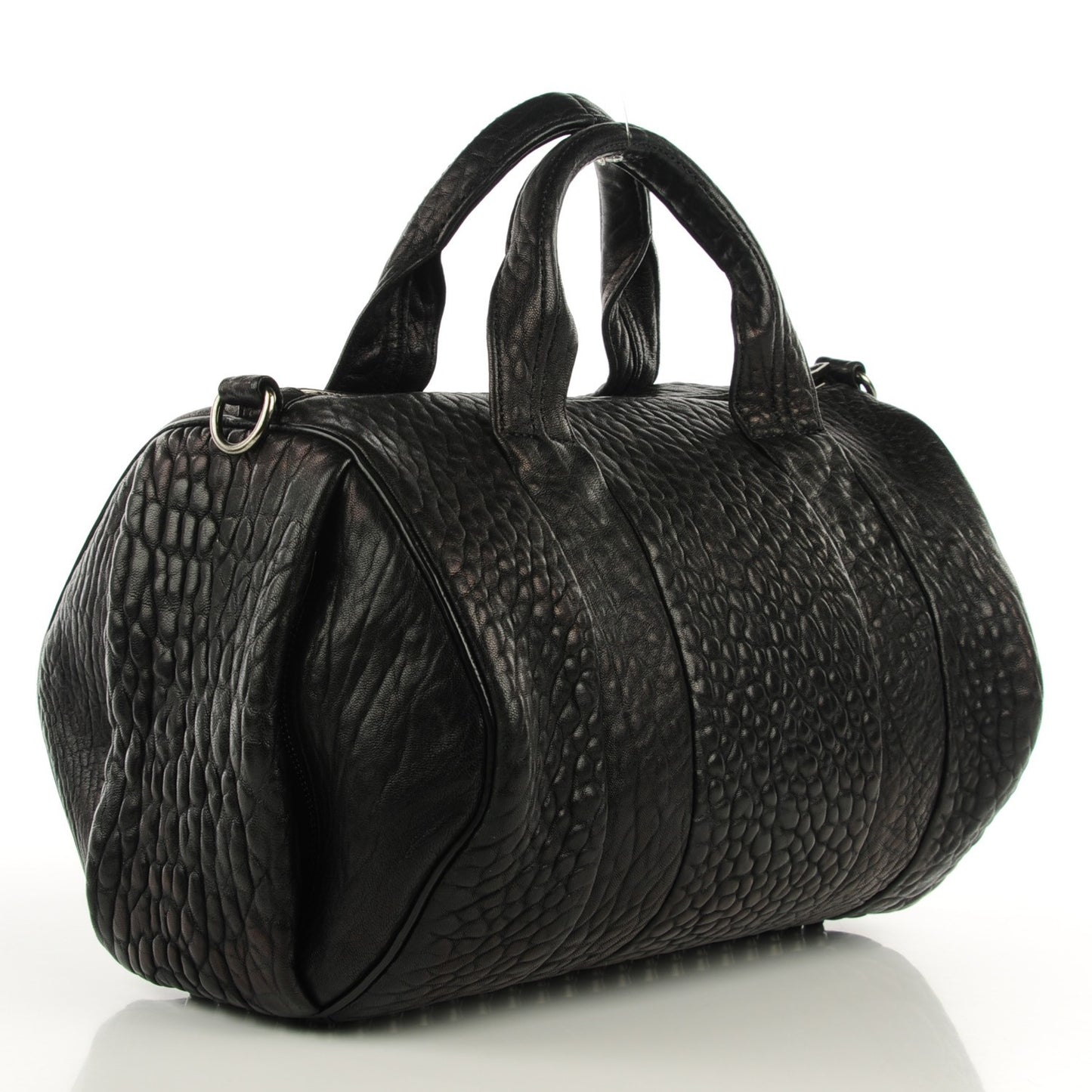 Pebbled Lambskin Rocco Black Nickel Hardware