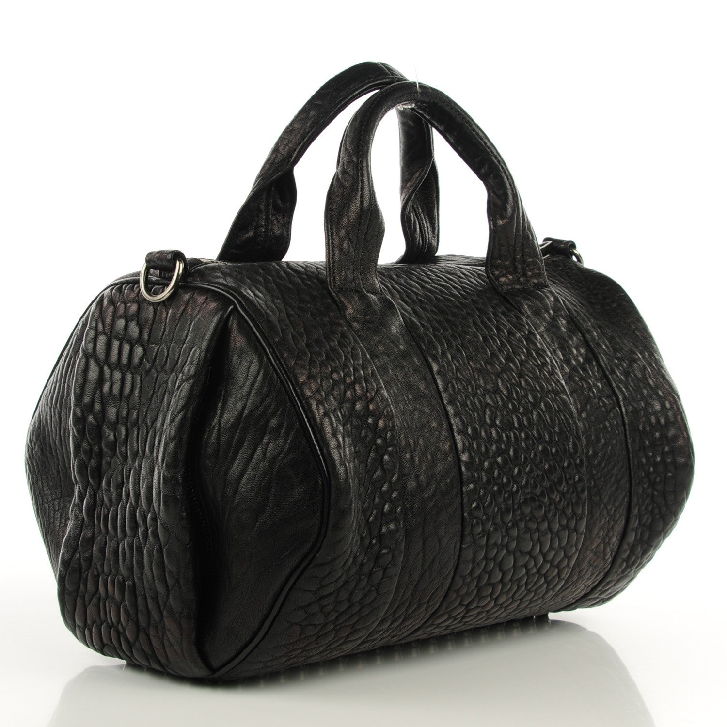Alexander Wang Pebbled Lambskin Rocco Black Nickel Hardware 3 of 7