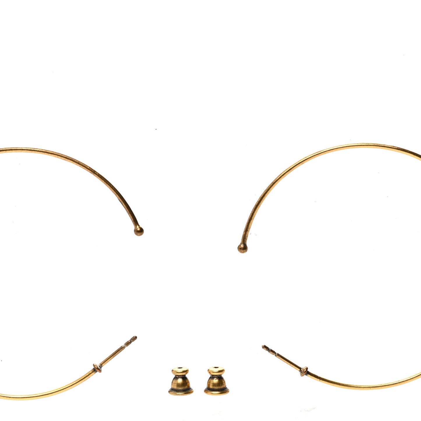 Metal J'Adior Hoop Earrings Aged Gold