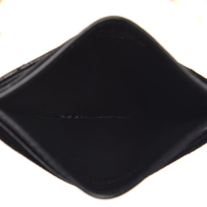 Saint Laurent Grain De Poudre Matelasse Chevron Monogram Credit Card Case Black 5 of 8