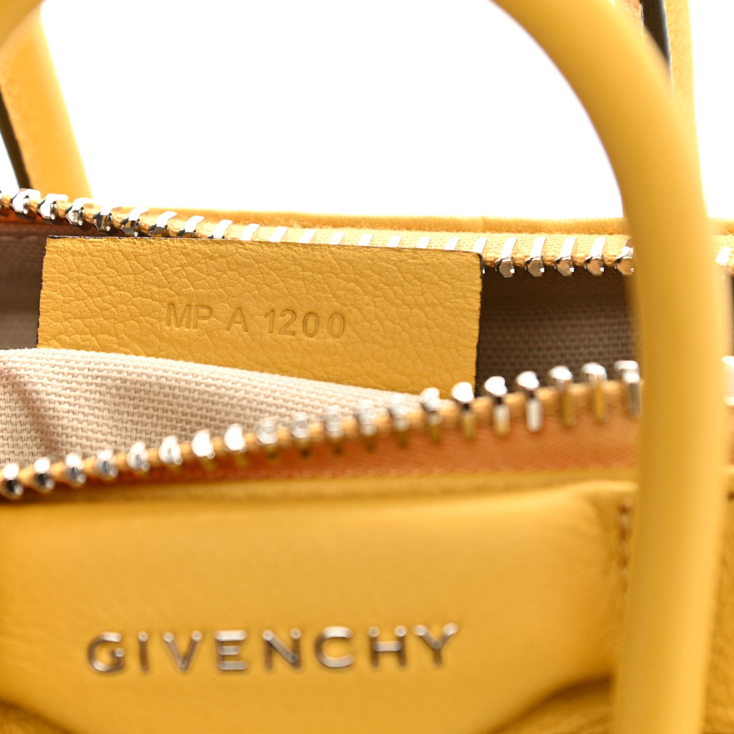 Givenchy Sugar Goatskin Mini Antigona Dark Yellow 6 of 9