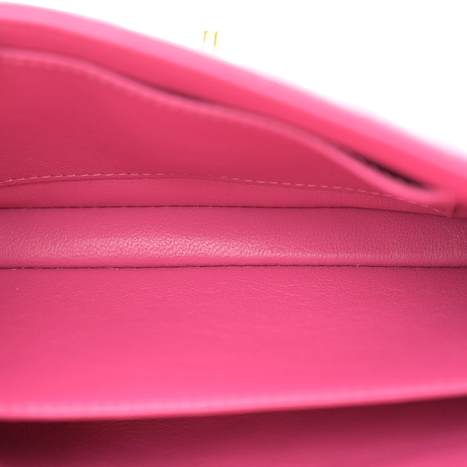 Chanel Lambskin Chevron Quilted Extra Mini Rectangular Flap Dark Pink 5 of 13