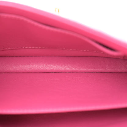 Chanel Lambskin Chevron Quilted Extra Mini Rectangular Flap Dark Pink 5 of 13