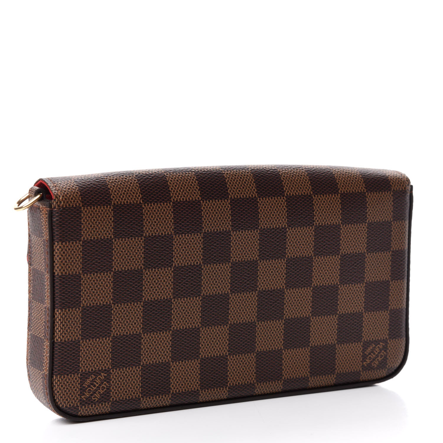 Louis Vuitton Damier Ebene Pochette Felicie Chain Wallet 3 of 6