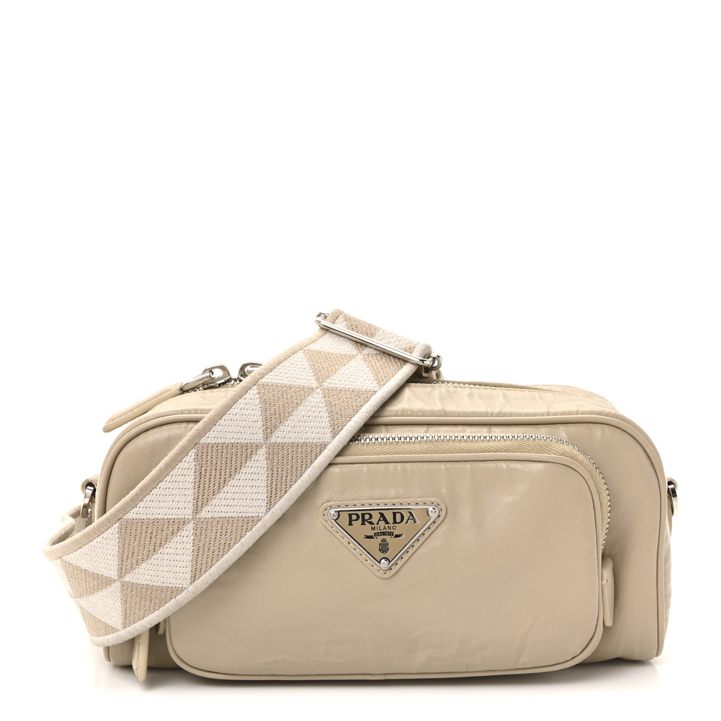Nappa Antique Multi-Pocket Shoulder Bag Deserto