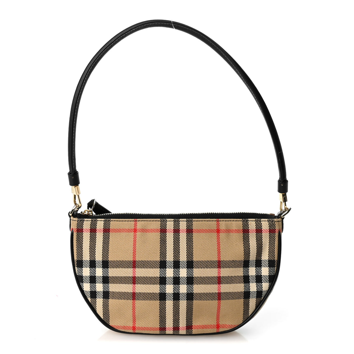 Burberry Vintage Check Calfskin Olympia Slim Pouch Archive Beige 1 of 9