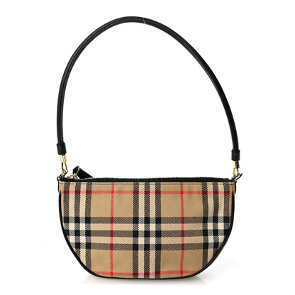 Burberry Vintage Check Calfskin Olympia Slim Pouch Archive Beige 1 of 9