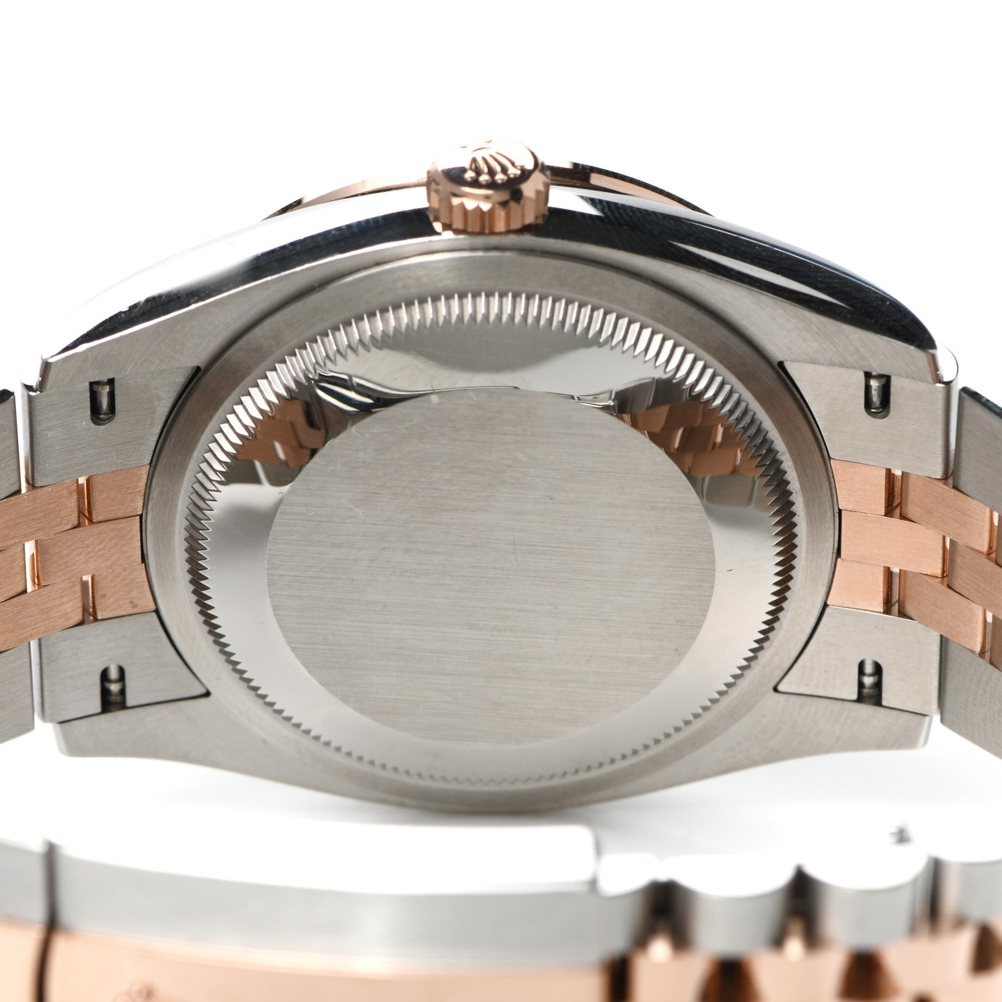 Stainless Steel 18K Everose Gold Diamond 36mm Oyster Perpetual Datejust Watch Rhodium Roman 126281RBR