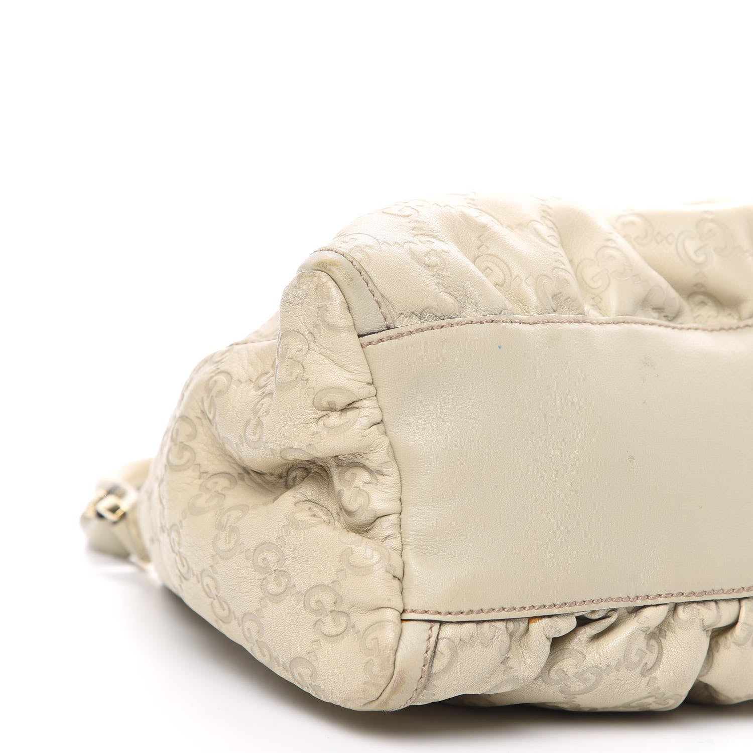 Gucci Guccissima Medium D Gold Hobo Off White 8 of 14
