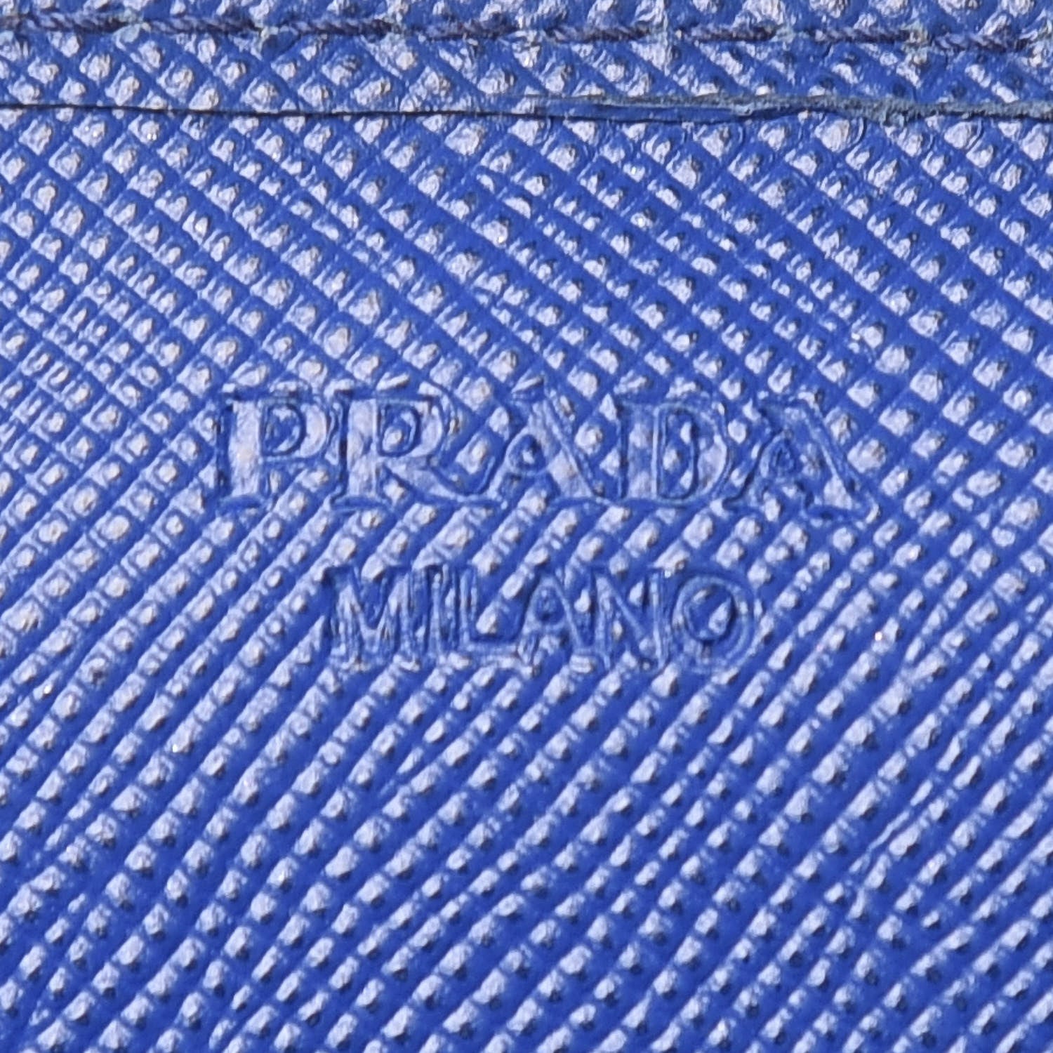 Prada Saffiano Metal Continental Flap Wallet Royal 6 of 9