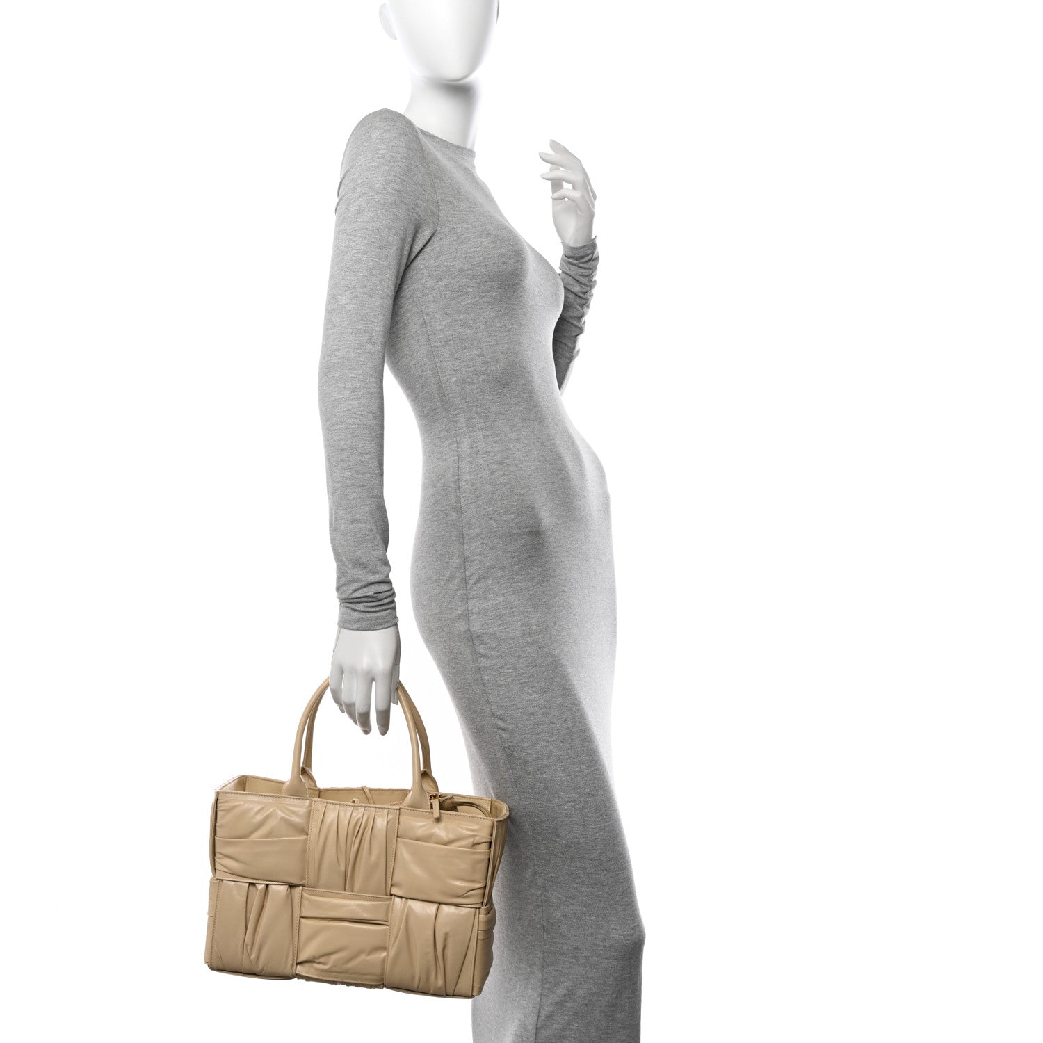 Bottega Veneta Foulard Intrecciato Pleated Medium Arco Tote Porridge 2 of 10