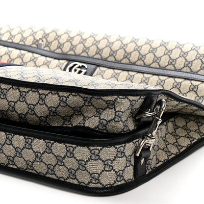 Gucci GG Supreme Monogram Web Savoy Garment Bag Beige Blue 10 of 10