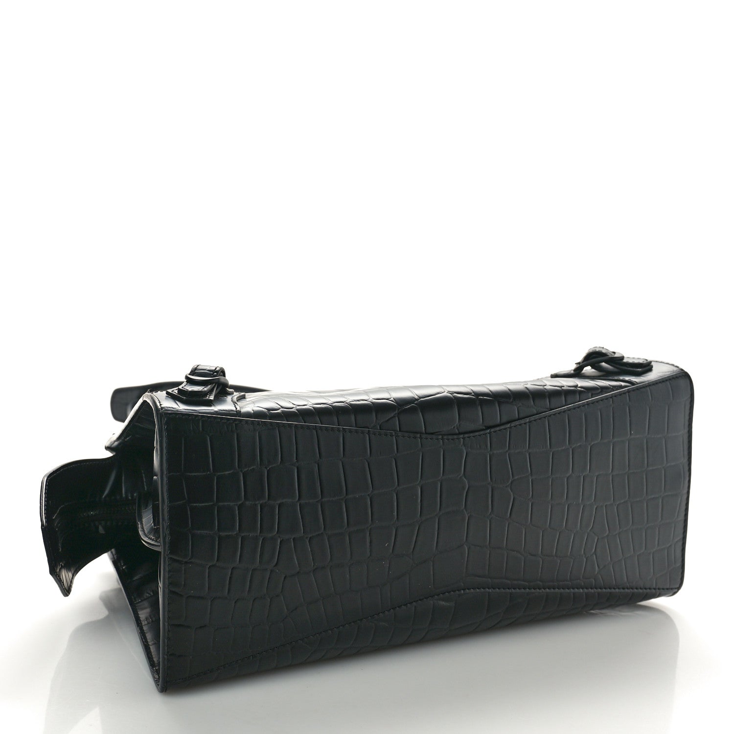 Balenciaga Semi Shiny Calfskin Crocodile Embossed Neo Classic Black Hardware S City Black 4 of 10