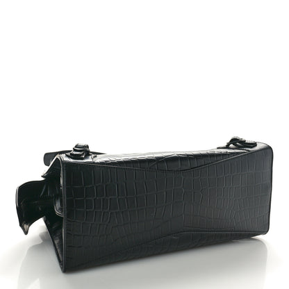 Balenciaga Semi Shiny Calfskin Crocodile Embossed Neo Classic Black Hardware S City Black 4 of 10