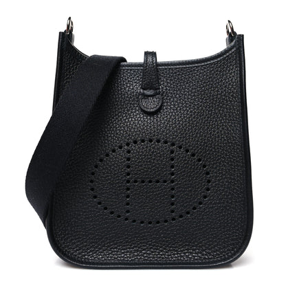 Hermes Taurillon Clemence Evelyne TPM Black 1 of 11