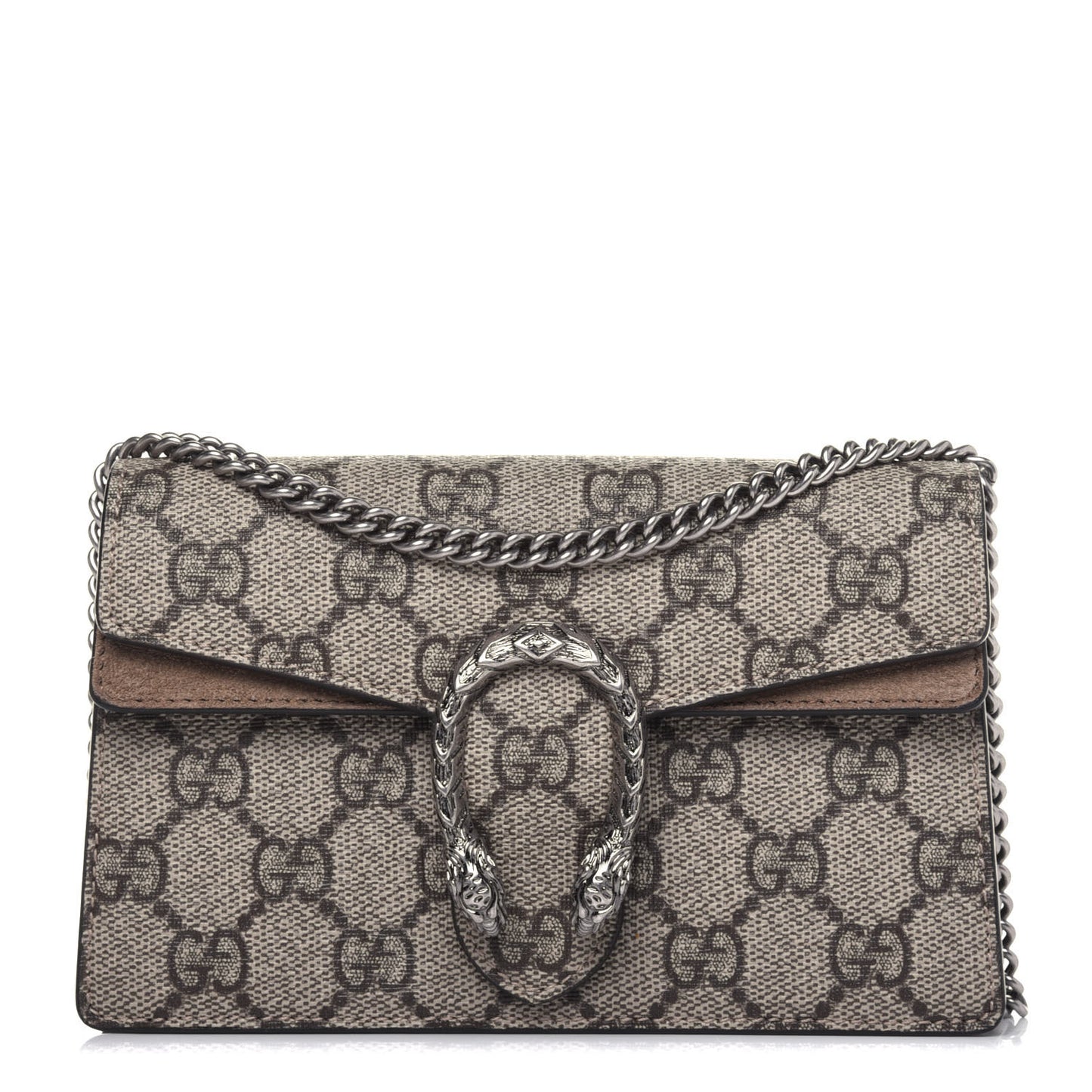 GG Supreme Monogram Super Mini Dionysus Shoulder Bag Taupe