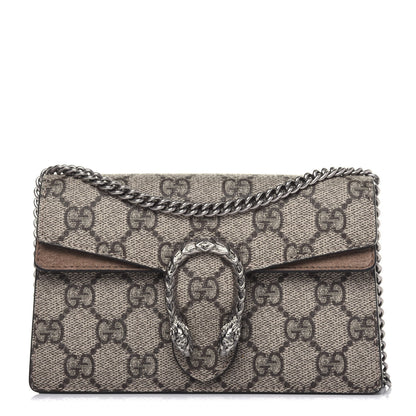 Gucci GG Supreme Monogram Super Mini Dionysus Shoulder Bag Taupe 1 of 10