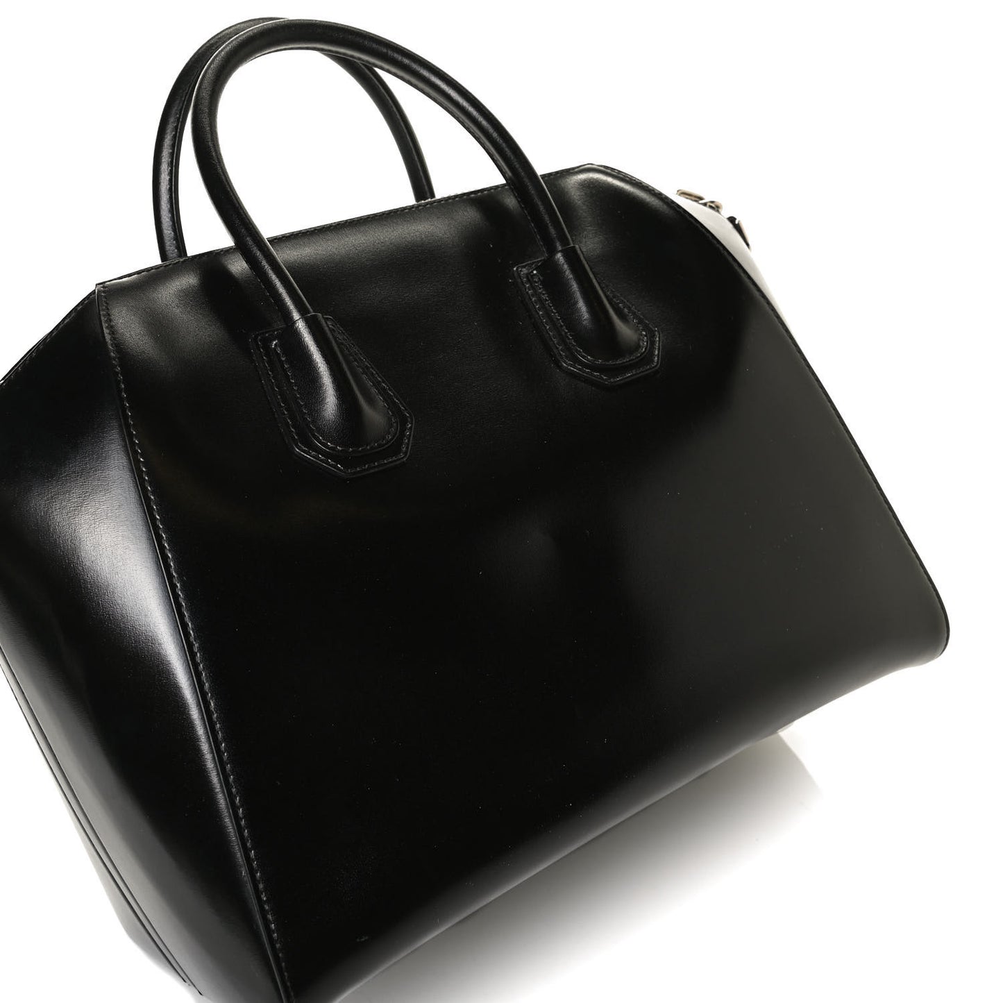 Shiny Lord Calfskin Medium Antigona Black